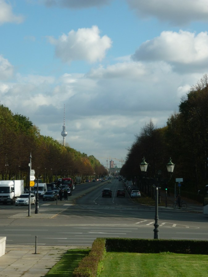 View down June 17th Street to Brandburg Gate